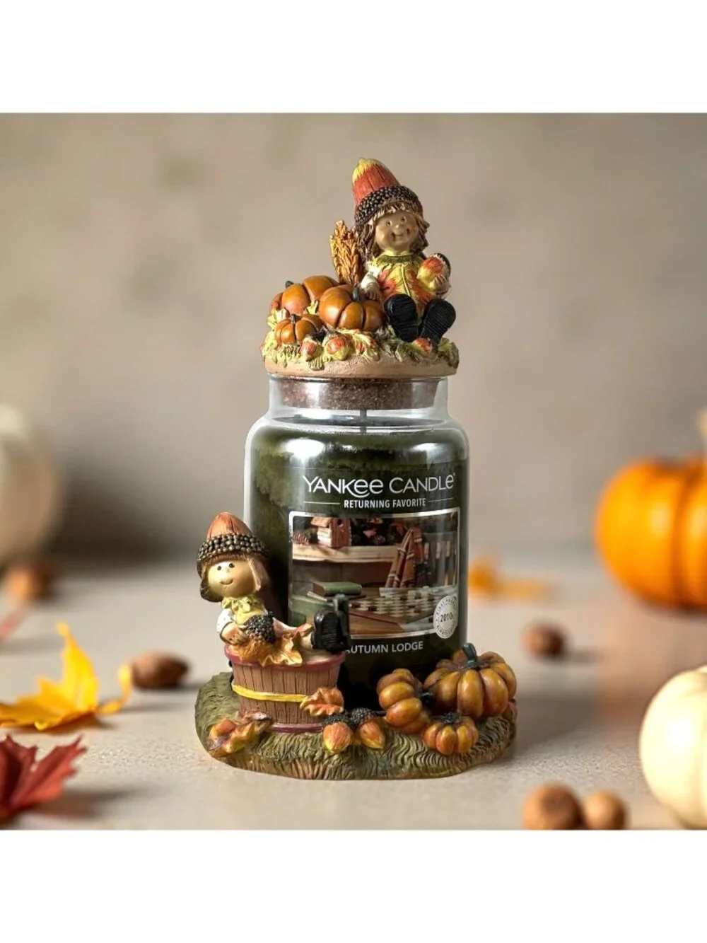 Yankee Candle “Harvest Babies / Nut Baby” Topper & Base | Fall Pumpkin Display S